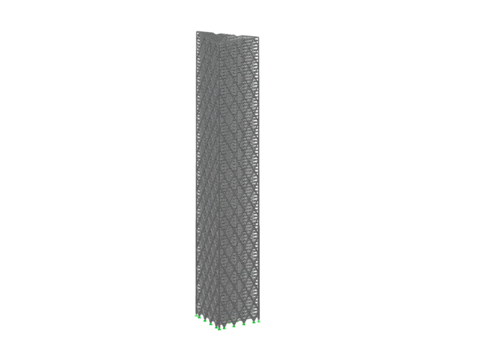 Modello 005430 | Torre in Acciaio con Struttura a Diagrid